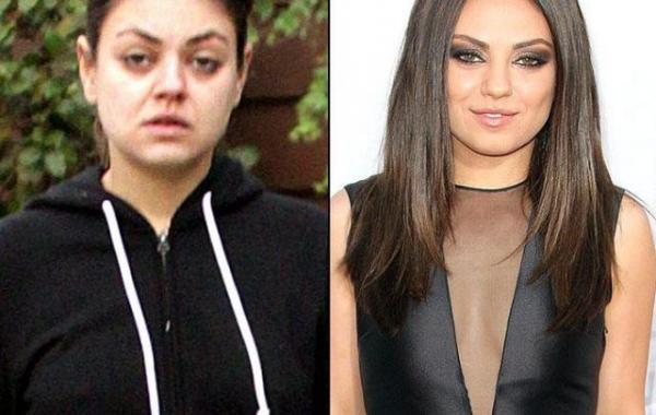 звёзды без макияжа до и после