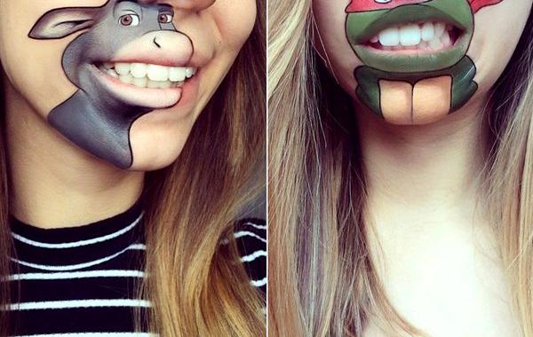 Лаура Дженкинсон, Laura Jenkinson. Персонажи известных мультфильмов на губах