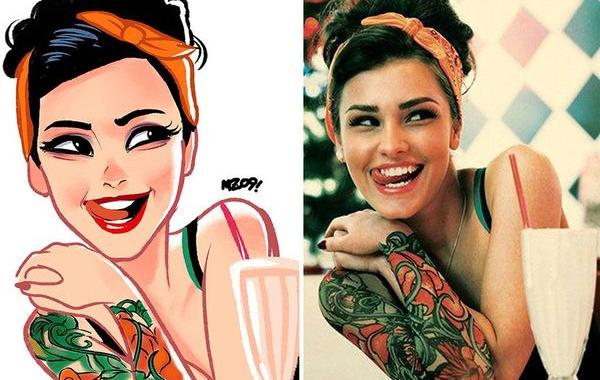 иллюстрации из фотографий, Хулио Сезар, Julio Cesar