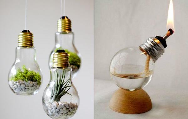 что сделать из лампочки, идеи для утилизации лампочек