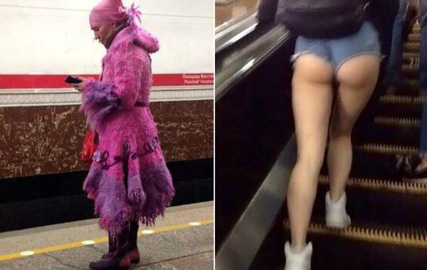 мода петербургского метро, мода метро, модники в транспорте, странные пассажиры метро 