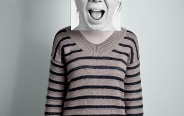 Фото маска вместо лица фотограф Лиза Роу  Lisa Roe