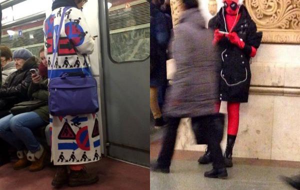 мода петербургского метро, мода метро, модники в транспорте, странные пассажиры метро 