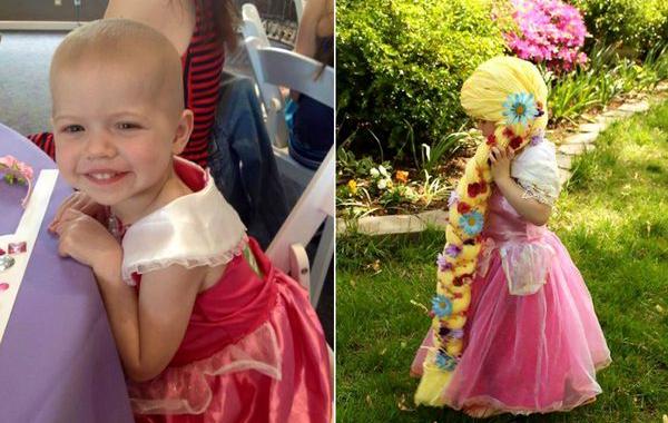 парики в виде причёсок диснеевских принцесс, парики для детей больных раком