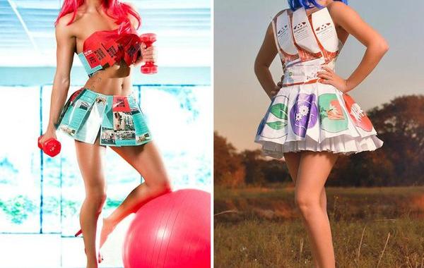 платья из мусора, мусорные платья, платья из мусора за 500 долларов, Garbage Gone Glam