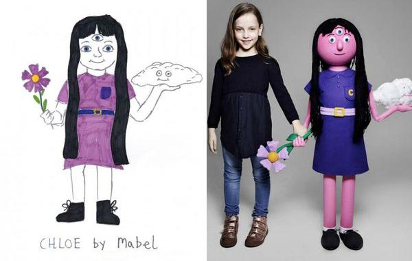 Художники "оживили" детские рисунки, Художники превратив детские рисунки  в реальные вещи