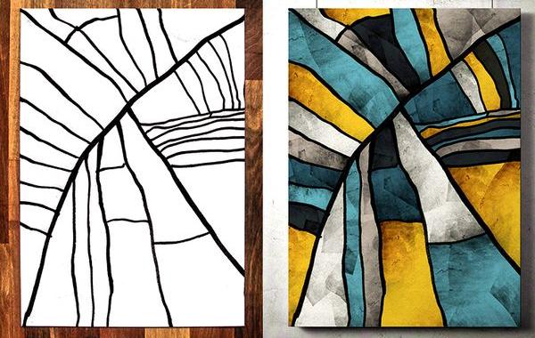 художник превращает каракули сына в абстрактное искусство, Пол Додд, Paul Dodd