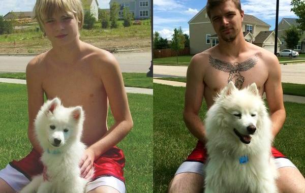 собаки выросшие с хозяевами, дети и собаки, собаки до и после