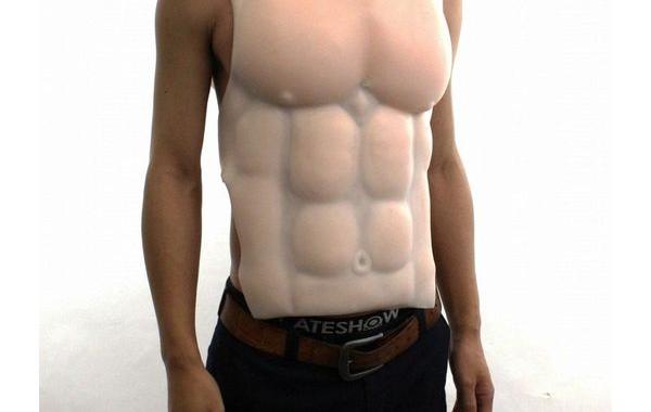 Мужской торс без тренировок , силиконовая накладка