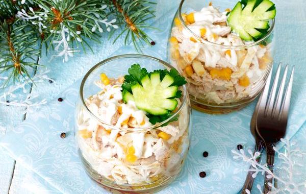 новогодние салаты, салаты на новый год, рецепты новогодних салатов