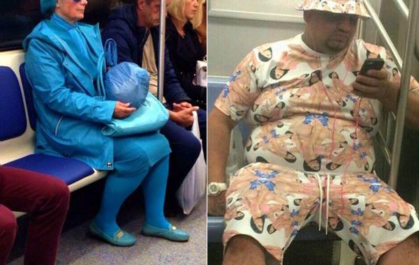 мода петербургского метро, мода метро, модники в транспорте, странные пассажиры метро 