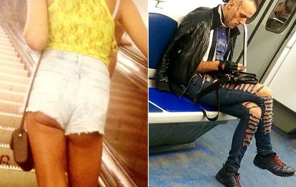 мода петербургского метро, мода метро, модники в транспорте, странные пассажиры метро 