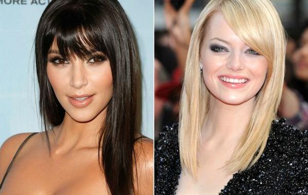 модные чёлки, звёзды с чёлкой