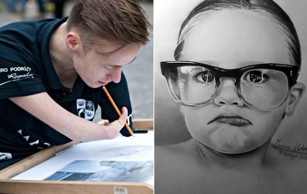 художник без рук, Мариуш Кеджерски, Mariusz Kedzierski