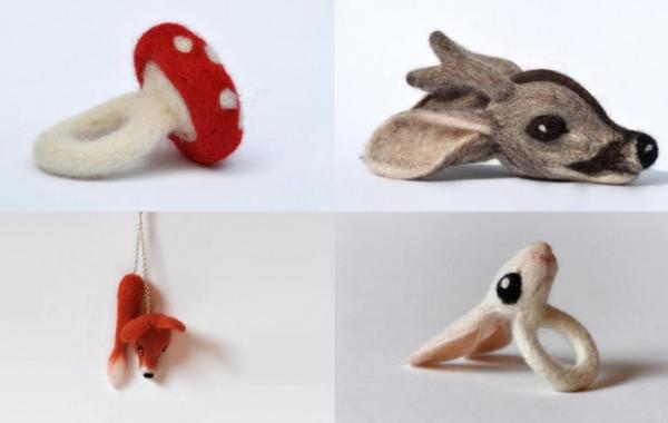 Милые украшения из войлока от Лиззи Пирс