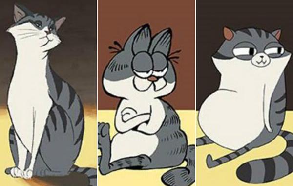 художница нарисовала свою кошку в 12 разных стилях