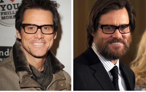 Лучше с бородой или без Джим Керри