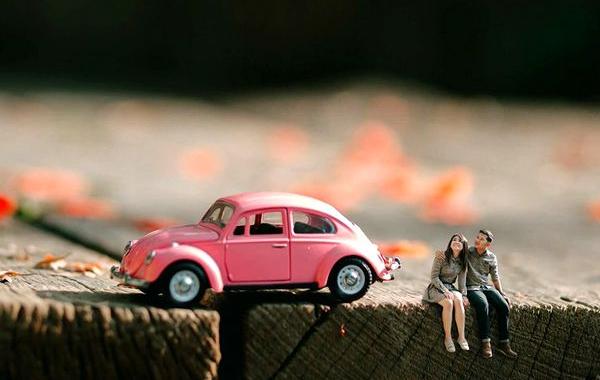 Свадебный фотограф превращает молодожёнов в крошечных людей, свадебный фотограф уменьшает молодожёнов, Ekkachai Saelow