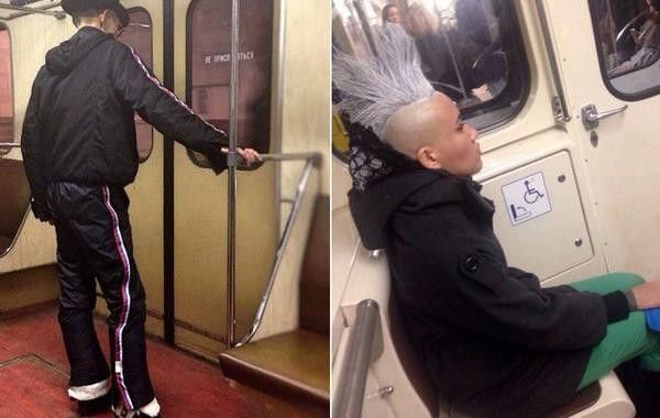 мода петербургского метро, мода метро, модники в транспорте, странные пассажиры метро 