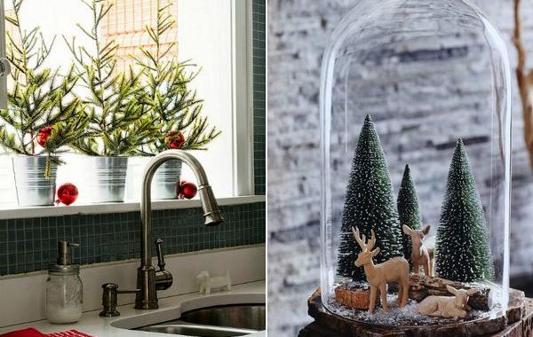 как украсить кухню к Новому году, новогодние украшения для кухни
