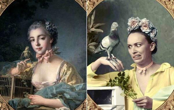 Пользователи Instagram воссоздали произведения французского искусства, «Параллели» Parallels 