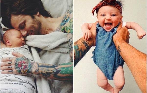 родители татуировки, татуированные родители и дети