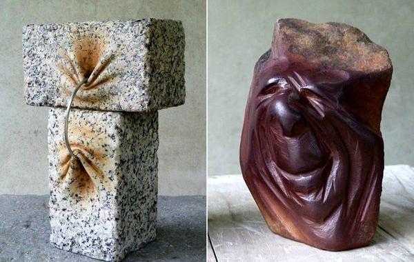 Испанский скульптор сминает камни, Хосе Мануэль Кастро Лопес, José Manuel Castro López