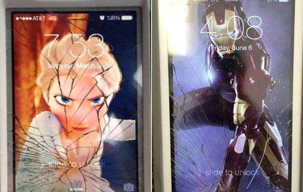 разбитый экран телефона это не проблема, креативные идеи для треснувшего экрана