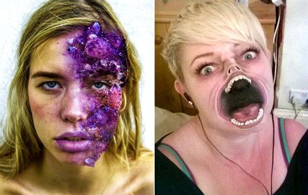 впечатляющие костюмы  Хэллоуина, жуткий грим для Хэллоуина