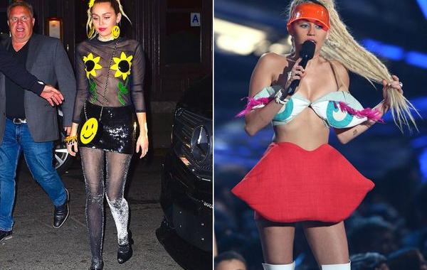 самые безумные наряды Майли Сайрус, наряды майли сайрус