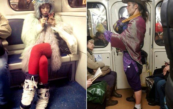 мода петербургского метро, мода метро, модники в транспорте, странные пассажиры метро 