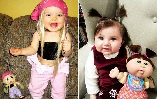 дети как игрушки, дети похожие на своих кукол