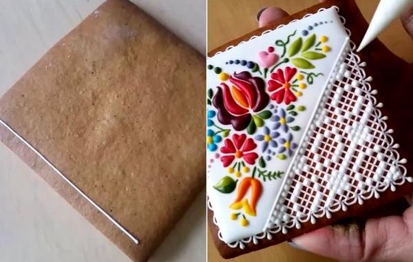 Кондитер превращает печенье в вышивки, Mézesmanna, Юдит Цинкни Пур, Judit Czinkné Poór