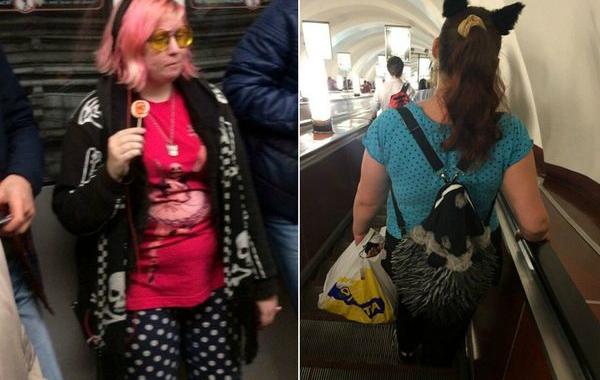 мода петербургского метро, мода метро, модники в транспорте, странные пассажиры метро 