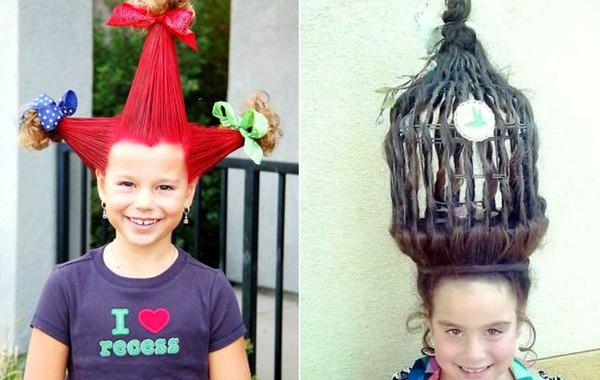 безумные детские причёски, Crazy hair day, сумасшедший день волос