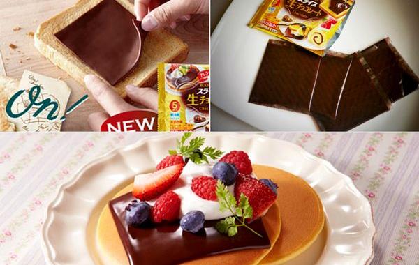 плавленый шоколад в ломтиках, шоколад в слайсах, шоколад в ломтиках для бутерброда