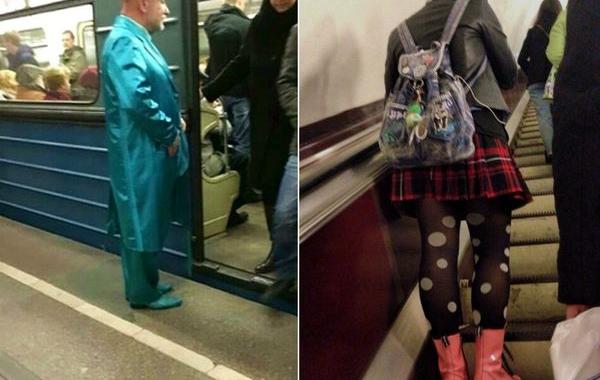 мода петербургского метро, мода метро, модники в транспорте, странные пассажиры метро 