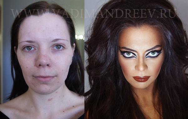 На что способна сила макияжа. Удивительные превращения девушек.