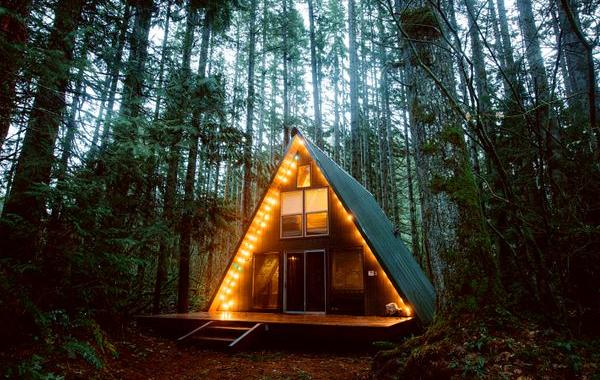 одинокие домики, уединённые дома, дом в лесу