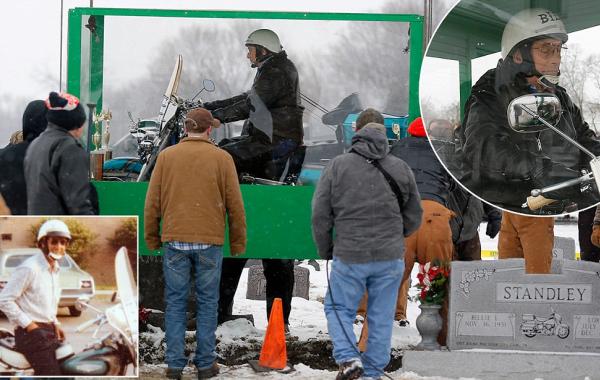 американского байкера похоронили на любимом мотоцикле, Billy Standley,Harley-Davidson