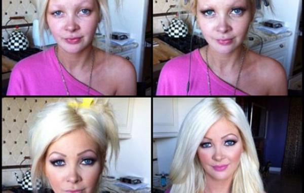 Порнозвезды до и после макияж
