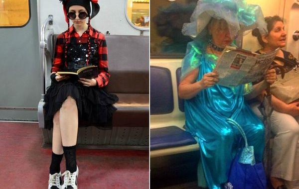 мода петербургского метро, мода метро, модники в транспорте, странные пассажиры метро 