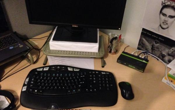 Зеленый газон сочная трава на рабочем месте