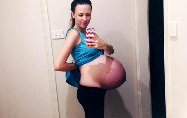 обнаружила фото на сайте фетишистов, Мег Айрленд, Meg Ireland, огромный живот во время беременности